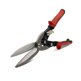 HOUSERAN Cisaille à Tôle 30 cm Droite, Cisaille Métal Professionnelle en Acier CR-MO avec Double Levier, Graduations et Verrouil