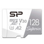 Silicon Power Carte Micro SDXC UHS-I (U3) 128 Go V30 4K A2 Haute Vitesse avec Adaptateur