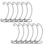 Lot de 12 supports de décoration en fer noir à suspendre pour boules de Noël, maison, mariage