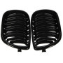 Viviance Grille double ligne Grille avant noire lustrée compatible avec BMW E46 4 PORTES Série 3 02-04