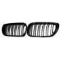 Viviance Grille double ligne Grille avant noire lustrée compatible avec BMW E46 4 PORTES Série 3 02-04