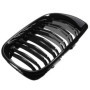 Viviance Grille double ligne Grille avant noire lustrée compatible avec BMW E46 4 PORTES Série 3 02-04
