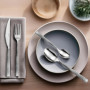 PRADEL ESSENTIEL - Ménagère 24 couverts de table pour 6 personnes - Silex - Acier inoxydable 18/0, Finition Standard - Inox