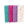 OXFORD Lot de 10 Bloc-Notes Shopping Flowers 7,4x21cm 160 Pages Lignées 6mm Agrafées Couverture Carte Coloris Assortis