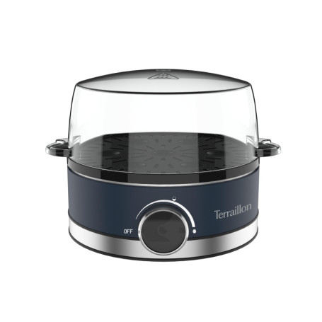 TERRAILLON - NEW MOON - Cuiseur à oeuf électrique, Capacité 7 oeufs, 410 W, Minuteur intégré, couvercle intégré, gobelet de mesu