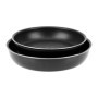 Sitram 714946 Batterie de cuisine 14 pcs Alu noir : 2 manches amov. 1 Wok Ø28cm 2 Poêles Ø24,28 3 Casseroles Ø16,18,20 2 Couv. V