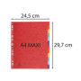 Exacompta - Réf. 2412E - Carton de 25 intercalaires en véritable carte lustrée souple 225g/m2 FSC® avec 12 onglets neutres - For