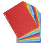 Exacompta - Réf. 2412E - Carton de 25 intercalaires en véritable carte lustrée souple 225g/m2 FSC® avec 12 onglets neutres - For