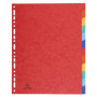 Exacompta - Réf. 2412E - Carton de 25 intercalaires en véritable carte lustrée souple 225g/m2 FSC® avec 12 onglets neutres - For