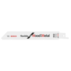 Bosch Professional 2x Lame de Scie Sabre S 922 VF Flexible for Wood and Metal (Bois, Métaux ferreux, Plastiques, 150 mm, Accesso