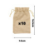 Sac Tissus Cordon 9.5x14.5cm Pochon Dragées, Petit sac cadeau, sachet mariage coloris Lin