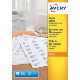 AVERY - Boite de 400 étiquettes autocollantes multi-usages, Format 210 x 148 mm, Impression copieur, (23529-200)