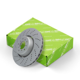 VALEO - Disque de frein peint - 672788 - Boîte de 1 disque ventilé et perforé - Essieu avant - Qualité et design similaires à l'