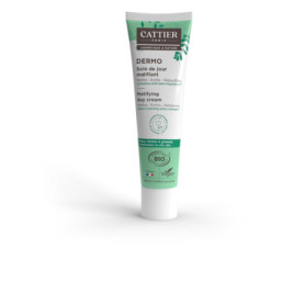 CATTIER Soin de Jour Matifiant Bio - Visage - Peaux Mixtes à Grasses, 40ml