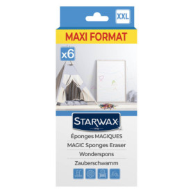 STARWAX - Éponges Magiques - Effacer Les Taches en Un clin d'œil - Ne Raye Pas - Facile à Nettoyer - Maxi Format - Multi-Surface