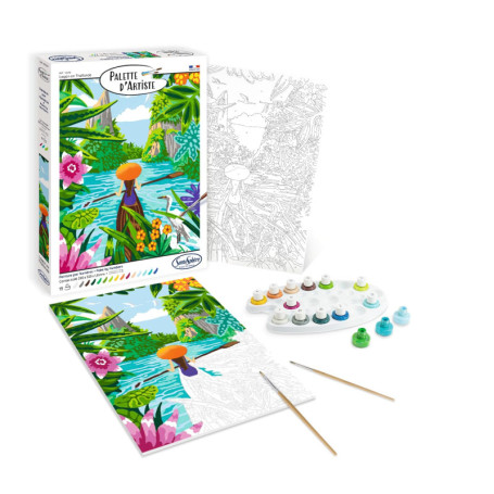 Sentosphère – Palette d'Artiste – Lagon en Thaïlande – Peinture Acrylique - Création Relaxant - Adultes – 14 à 16 couleurs – toi