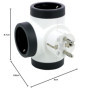 LEGRAND 694521 Adaptateurs avec 3 prises latérales 2P+T, rotatif, finition blanc/gris foncé