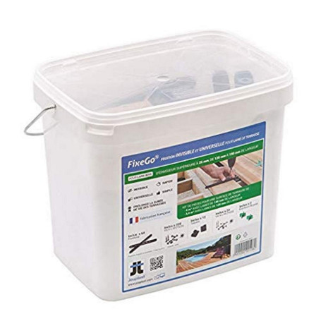 FIXEGO® FIXATION INVISIBLE POUR LAME DE TERRASSE EPAISSEUR 25 mm et plus
