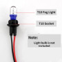 Terisass 2 Pcs Support De Tête D'ampoule T10 W5W 168 194 Doux En Caoutchouc De Voiture Plug-in Lampe Ampoule Extension Socket Ti