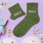 Chaussettes vertes à Paillettes "REBELLE"