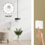 Kit Interrupteur Commande Sans Fil ni Pile avec Adaptateur Douille E27 Connectée - Fonctionne avec Energie Cinétique - Télécomma