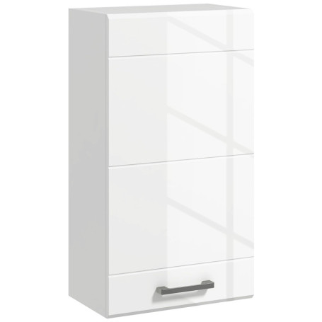 kleankin Armoire Murale de Salle de Bain, Placard de Rangement Toilette 3 Niveaux, étagère réglable, 1 Porte, Moderne, Armoire S