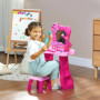 AIYAPLAY Coiffeuse Enfant 15 PCS, Table de Maquillage avec Tabouret et Miroir, lumière, Musique, Microphone, sèche-Cheveux, Espa