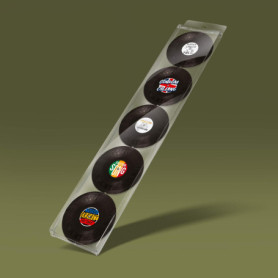 Préservatif Humoristique - Pack de 5 - Idée de Cadeau Drôle - Imprimé en France - En Latex Fin et Résistant - MUSIQUE VINYLES