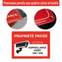 AUA SIGNALETIQUE - Panneau Prépercé (4 Trous) avec Angles arrondis - PVC Rigide 1.5 mm - (300 x 210 mm, Stationnement Interdit F