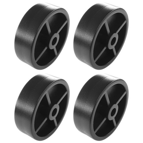 cyclingcolors 4x Roulette plastique rigide noir 45mm universelle galet poulie roue rouleau meuble porte coulissante tiroir lit p