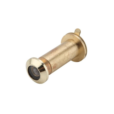 cyclingcolors Judas pour porte d'entrée, Ø 12 mm, jusqu'à épaisseur de porte 57 mm, mat nickelé, laiton