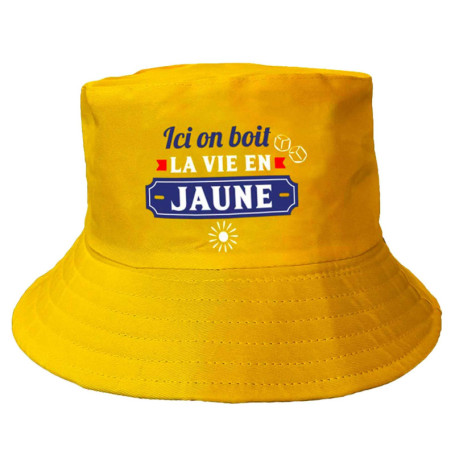 STC Bob en Coton - on boit la Vie en Jaune - Taille Unique