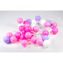 ëlopop Guirlande Lumineuse Intérieure I 30 Boules Multicolores Couleur Rose Blanc et Violet I LED Blanc I Longueur de 3m50 I Déc