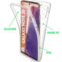 COQTEL® Coque pour Samsung Galaxy Note 20 360 Transparente Double Protection intégrale Silicone et TPU Antichoc