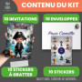Lola et Louis (L&L) 10 Cartes Invitation Enfants avec Enveloppes pour fille et garçon • MESSAGE SECRET À GRATTER • Pirate Chasse
