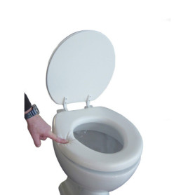 Siège de toilette rembourré couleur blanc
