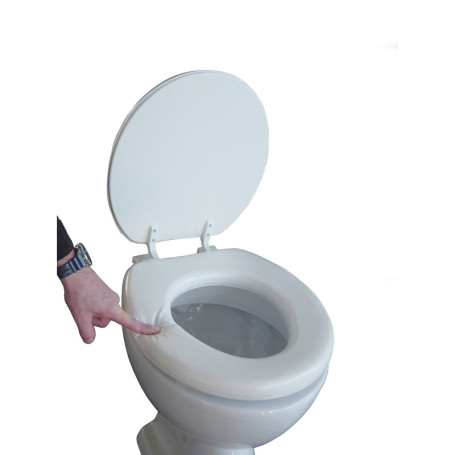 Siège de toilette rembourré couleur blanc