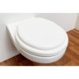Siège de toilette rembourré couleur blanc