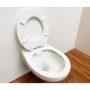 Siège de toilette rembourré couleur blanc