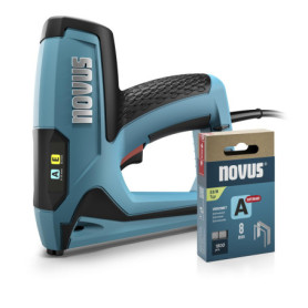 NOVUS TOOLS Agrafeuse électrique J-120 Kit avec 1800 agrafes │ Agrafeuse et cloueuse puissante pour agrafes en fil fin 6-14 mm e