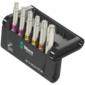 Wera - 05056470001 - Assortiment d’embouts; Bit-Check 6 Wood TX HF 1, 6 pièces