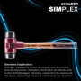 Halder Simlpex EH 3002 Maillet en Caoutchouc 60 mm
