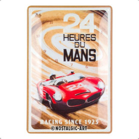 Nostalgic-Art Plaque rétro, 20 x 30 cm, 24h Le Mans – Red Car 1963 – Idée cadeau pour fans de moteur, Official License Product (