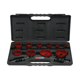 KS Tools - 129.5545 - Coffret de 10 Scies Cloches Ø19-67mm - Scie cloche idéale pour les métaux durs - Coffret embout visseuse 1