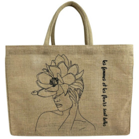 Domelo Paniers de courses. Sac à provisions imprimé. Sac en toile de jute grand sac en panier, sac de plage imperméable. Sacs en