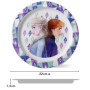 Frozen Set de petit-déjeuner 3 pièces en polypropylène avec assiette, bol et gobelet dans l'étui, violet