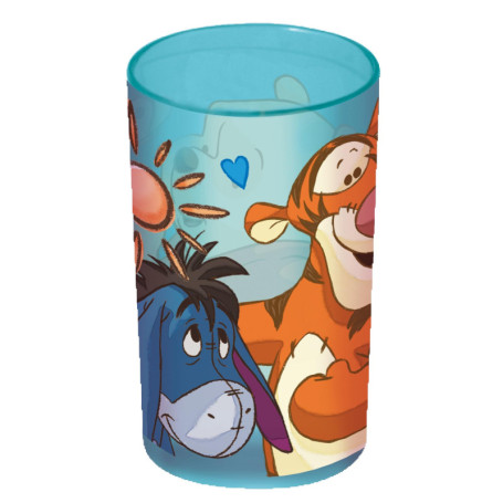 p:os POS P:os 68925 - Winnie l'ourson Verre à boire pour enfants, gobelet en plastique d'une contenance d'environ 250 ml, Mulitc