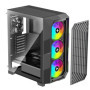 Xilence XILENT BREEZE II X812.ARGB Boîtier PC Gaming, 3x 120mm ARGB et 1x 120mm PWM Fans, Midi Tower ATX, Glass Side Panel, faça