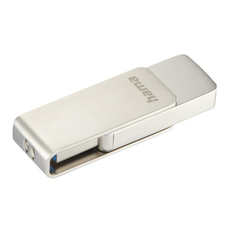 Hama Rotate Pro Clé USB 3.0 - Flash Drive 64 Go, Vitesse jusqu'à 70 Mo/s, Clef avec connecteur USB A, pour PC/Mac - Argenté