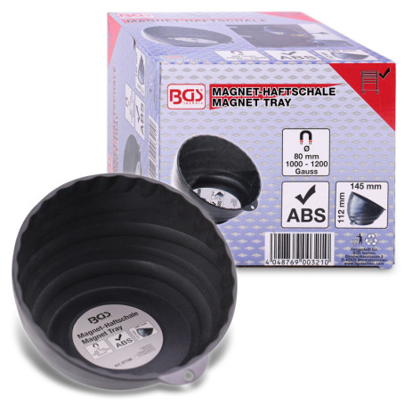 BGS 67100 | Bol magnétique | bord extra haut | Ø 145 mm
